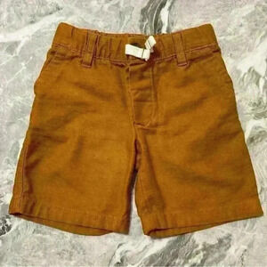 Carter's Kid Boy's Cotton Waistband Khaki Pull On Shorts Beige Size 4